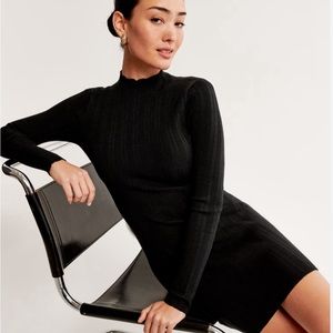 NWT ABERCROMBIE AND FITCH LONG SLEEP MOCKNECK MINI DRESS